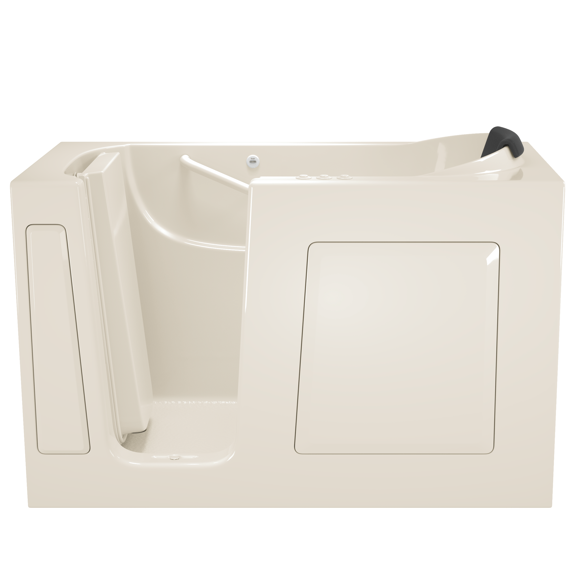 Gelcoat Premium Series 30 x 60  Inch Walk in Tub With Combination Air Spa and Whirlpool Systems   Left Hand Drain WIB LINEN